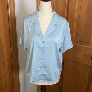 RACHEL Rachel Roy Sky Blue Button-Down Shirt